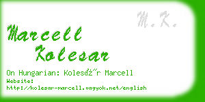 marcell kolesar business card